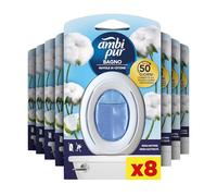 Ambi Pur Parfum d'ambiance pour salle de bain Parfum nuages de coton 8 parfums Déodorant Environnement avec technologie d'élimination des odeurs dure 45 jours de parfum