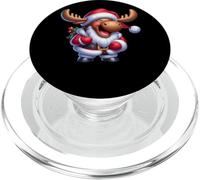 Ambiance Amusante de Noël avec Jolly Santa Moose PopSockets PopGrip pour MagSafe