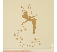 AMBIANCE de Live Sticker mural Fée Clochette 2, Gris clair, 70 X 55 cm