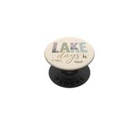 Ambiance de Vacances d'un W nd en Chalet à Lake Days PopSockets PopGrip Adhésif