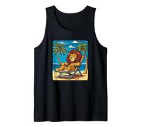 Ambiance de vacances tropicales avec ce lion de vacances décontracté Débardeur