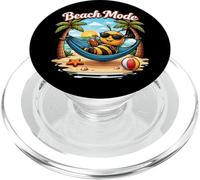 Ambiance Estivale Graphique relaxante en Forme d'abeille sur la Plage PopSockets PopGrip pour MagSafe