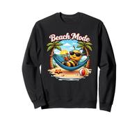 Ambiance Estivale Graphique relaxante en Forme d'abeille sur la Plage Sweatshirt
