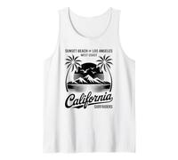 Ambiance Estivale rétro de la côte Ouest de l'océan California Beach Débardeur