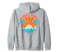 Ambiance familiale Faisant des Souvenirs Ensemble Coucher de Soleil Tropical océan Sweat à Capuche