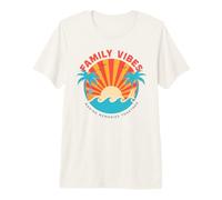 Ambiance familiale Faisant des Souvenirs Ensemble Coucher de Soleil Tropical océan T-Shirt Haut de Gamme