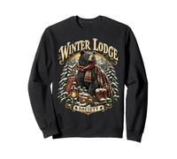 Ambiance Hivernale avec Un Ours au Chalet Sweatshirt