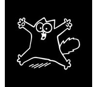 Ambiance-Live Graz Design Sticker mural décoratif pour réfrigérateur Motif chat Blanc 35 x 40 cm