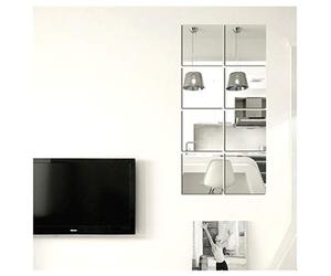 Ambiance-Live J-JM225M Stickers miroirs adhésifs, Vinyle, 20 x 20 cm