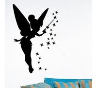 Ambiance-Live Sticker Mural fée et étoiles - 60 X 41 cm, Noir