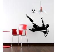 Ambiance-Live Sticker Mural Footballeur 7-55 x 85 cm, Noir
