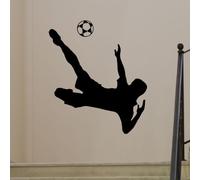 Ambiance-Live Sticker Mural footballeur 8 - 55 x 85 cm. Noir