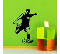 Ambiance-Live Sticker Mural Footballeur 9-80 X 55 cm, Noir