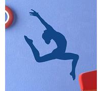 Ambiance-Live Sticker Mural gymnaste femelle 2 - 70 X 55 cm. Noir