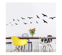 Ambiance-Live Sticker Mural mouettes 2-30 x 55 cm, Noir