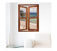 Ambiance-Live Sticker Mural Trompe l'oeil de Corse 2-40 x 30 cm