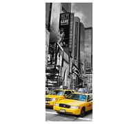 Ambiance - Live Sticker Porte 204x83 cm - Time Square et Taxis J4-YSJL13-NYtaxi New York Taxi