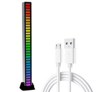 Ambiance Musicale Rythme lumière RVB capteur de Son Spectre de Musique LED Barre Lumineuse colorée contrôle du Son Rythme Audio Musique indicateur de Niveau Dynamique Barre Lumineuse d'affichage