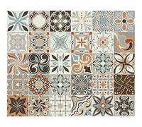 Ambiance Sticker Adesivo per piastrelle da 30 pezzi per bagno e cucina | Piastrelle in Ceramica Autoadesive Effetto Mosaico | Adesivi murali in porcellana 15 x 15 cm - Bali