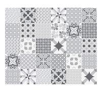 Adesivo per piastrelle da 30 pezzi per bagno e cucina | Piastrelle in Ceramica Autoadesive Effetto Mosaico | Adesivi murali in porcellana 15 x 15 cm - Romantica scala di grigi