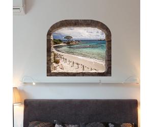 Ambiance Sticker Adhésifs Effet 3D Autocollant Décoration Murale Trompe l'œil de Corse pour Chambre et Salon - H35 x L40 cm