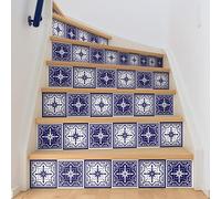 Ambiance Sticker Adhésifs Escalier Carrelages Contremarche Nazario Sticker Autocollant Pour Escalier Carreaux de Ciment - 2 bandes de 15 x 105 cm