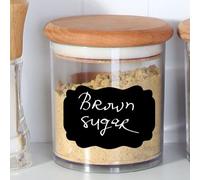 Ambiance Sticker Ardoise Tableau Noir - Stickers Muraux Adhésif Effaçable - 6 Étiquettes - H25 x L25 cm