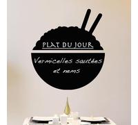 Ambiance Sticker Ardoise Tableau Noir - Stickers Muraux Adhésif Effaçable - Bol de Riz - H30 x L30 cm