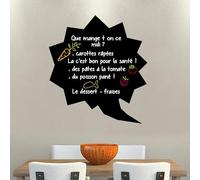 Ambiance Sticker Ardoise Tableau Noir - Stickers Muraux Adhésif Effaçable - Bulle Artistique - H55 x L50 cm