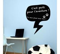 Ambiance Sticker Ardoise Tableau Noir - Stickers Muraux Adhésif Effaçable - Bulle de Conversation - H50 x L40 cm