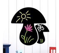 Ambiance Sticker Ardoise Tableau Noir - Stickers Muraux Adhésif Effaçable - Champignons - H55 x L55 cm