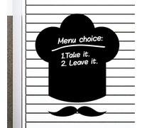 Ambiance Sticker Ardoise Tableau Noir - Stickers Muraux Adhésif Effaçable - Chapeau du Chef - H40 x L35 cm