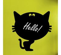 Ambiance Sticker Ardoise Tableau Noir - Stickers Muraux Adhésif Effaçable - Chat I - H70 x L70 cm