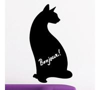 Ambiance Sticker Ardoise Tableau Noir - Stickers Muraux Adhésif Effaçable - Chat Ii - H55 x L30 cm
