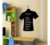 Ambiance Sticker Ardoise Tableau Noir - Stickers Muraux Adhésif Effaçable - Chemise Pour Homme - H55 x L45 cm