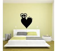 Ambiance Sticker Ardoise Tableau Noir - Stickers Muraux Adhésif Effaçable - Coeur Toi & Moi - H125 x L100 cm
