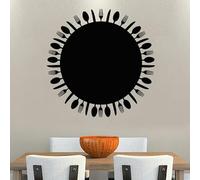 Ambiance Sticker Ardoise Tableau Noir - Stickers Muraux Adhésif Effaçable - Couverts de Table - H70 x L70 cm