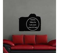 Ambiance Sticker Ardoise Tableau Noir - Stickers Muraux Adhésif Effaçable - Design Appareil Photo - H95 x L120 cm