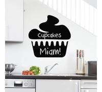Ambiance Sticker Ardoise Tableau Noir - Stickers Muraux Adhésif Effaçable - Design Cupcake - H110 x L110 cm