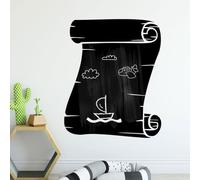 Ambiance Sticker Ardoise Tableau Noir - Stickers Muraux Adhésif Effaçable - Design Lettre - H30 x L25 cm