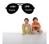 Ambiance Sticker Ardoise Tableau Noir - Stickers Muraux Adhésif Effaçable - Design Lunettes de Soleil - H80 x L220 cm