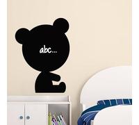 Ambiance Sticker Ardoise Tableau Noir - Stickers Muraux Adhésif Effaçable - Design Nounours - H40 x L30 cm