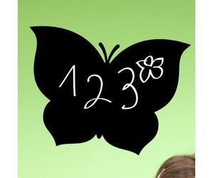 Ambiance Sticker Ardoise Tableau Noir - Stickers Muraux Adhésif Effaçable - Design Papillon - H85 x L115 cm