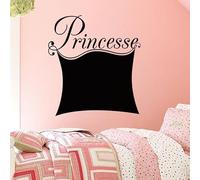 Ambiance Sticker Ardoise Tableau Noir - Stickers Muraux Adhésif Effaçable - Design Princesse - H85 x L75 cm
