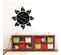 Ambiance Sticker Ardoise Tableau Noir - Stickers Muraux Adhésif Effaçable - Design Soleil - H30 x L30 cm
