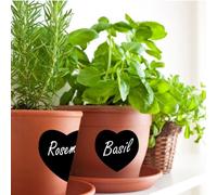 Ambiance Sticker Ardoise Tableau Noir - Stickers Muraux Adhésif Effaçable - Étiquettes Coeurs - H70 x L70 cm