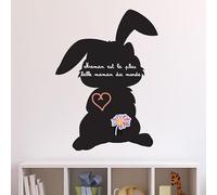 Ambiance Sticker Ardoise Tableau Noir - Stickers Muraux Adhésif Effaçable - Lapin - H115 x L85 cm