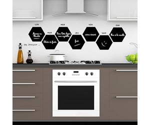 Ambiance Sticker Ardoise Tableau Noir - Stickers Muraux Adhésif Effaçable - MA Belle Petite Semaine - H25 x L100 cm