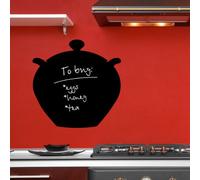 Ambiance Sticker Ardoise Tableau Noir - Stickers Muraux Adhésif Effaçable - Marmite - H75 x L75 cm