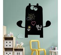 Ambiance Sticker Ardoise Tableau Noir - Stickers Muraux Adhésif Effaçable - Monstre 1 - H45 x L45 cm